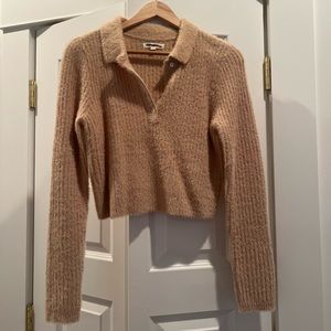 LA Hearts Tan Collared Sweater Size Medium Never Worn